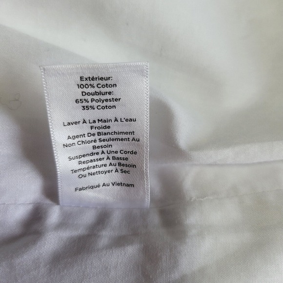 Talbots White Eyelet Tunic Women's Top Notch V-neck Cotton Relaxed Popover - Picture 6 of 7